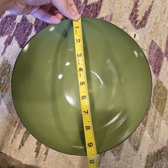 AMAZING CONDITION Catherine holm Mid Century Enamal Lotus Leaf Large Bowl - Picture 6 of 7